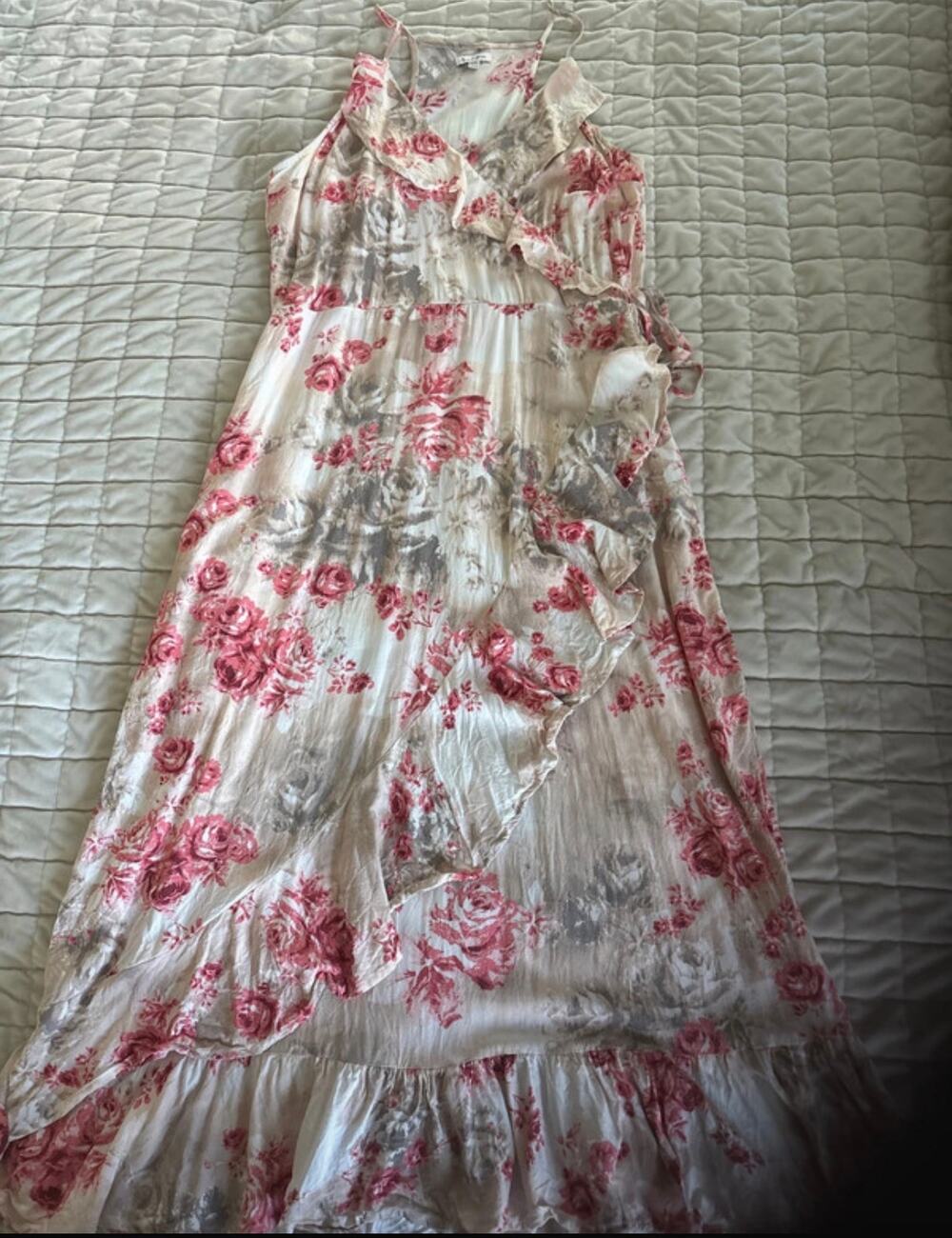 Love Fire Dress Wrap Floral Size XL